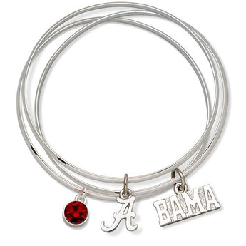 UNIV OF ALABAMA TRIPLE BANGLE BRACELET
