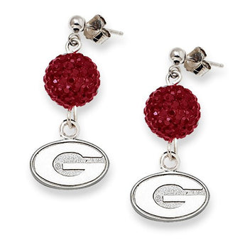 S/S UNIV OF GEORGIA CRYSTAL OVATION EARRINGS