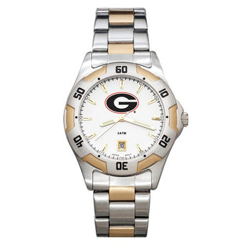 UNIV OF GEORGIA ALL-PRO MEN'S TWO-TONE WATCH W/BRACELET