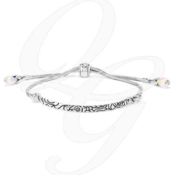 Sterling Silver Reflections Clear Swarovski Crystal Adj. Bracelet