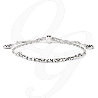 Sterling Silver Filigree Drops Adjustable Bracelet