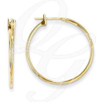 14k Madi K 1mm Hoop Earrings