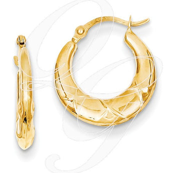 14k Madi K Hollow X Hoop Earrings