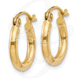 14K Lightweight Tube Hoop Earrings