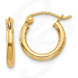 14K Lightweight Tube Hoop Earrings