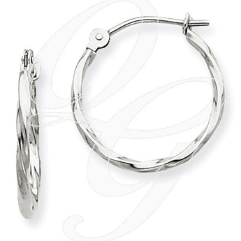 14kw Twisted Hoop Earrings