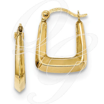 14k Polished Hollow Fancy Hoops